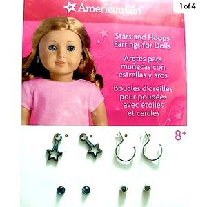 AMERICAN GIRL Doll Earrings Stars And Hoops NEW Mix & Match To Make 6 Pair